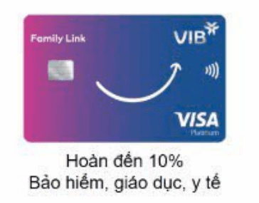 Thẻ FAMILY LINK (Hoàn đến 10% chi tiêu Bảo Hiểm, Giáo Dục, y Tế)